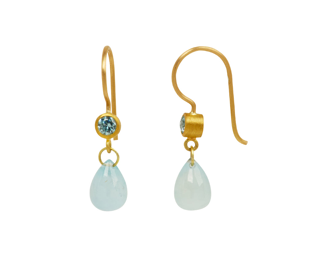 Blue Zircon and Aquamarine Apple and Eve Earrings - TWISTonline 