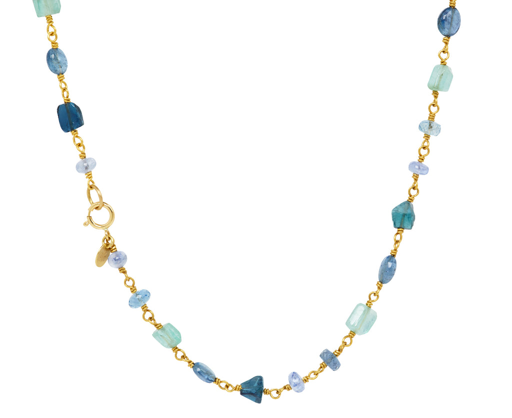 Blue Spun Sugar Necklace