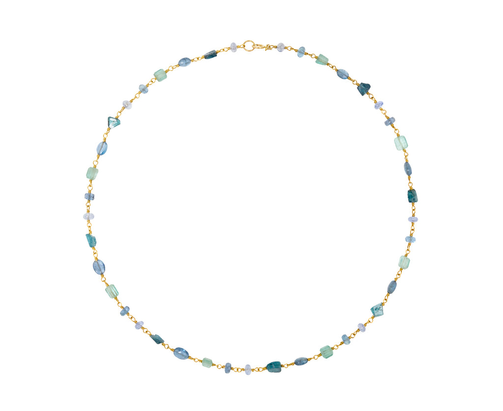 Blue Spun Sugar Necklace