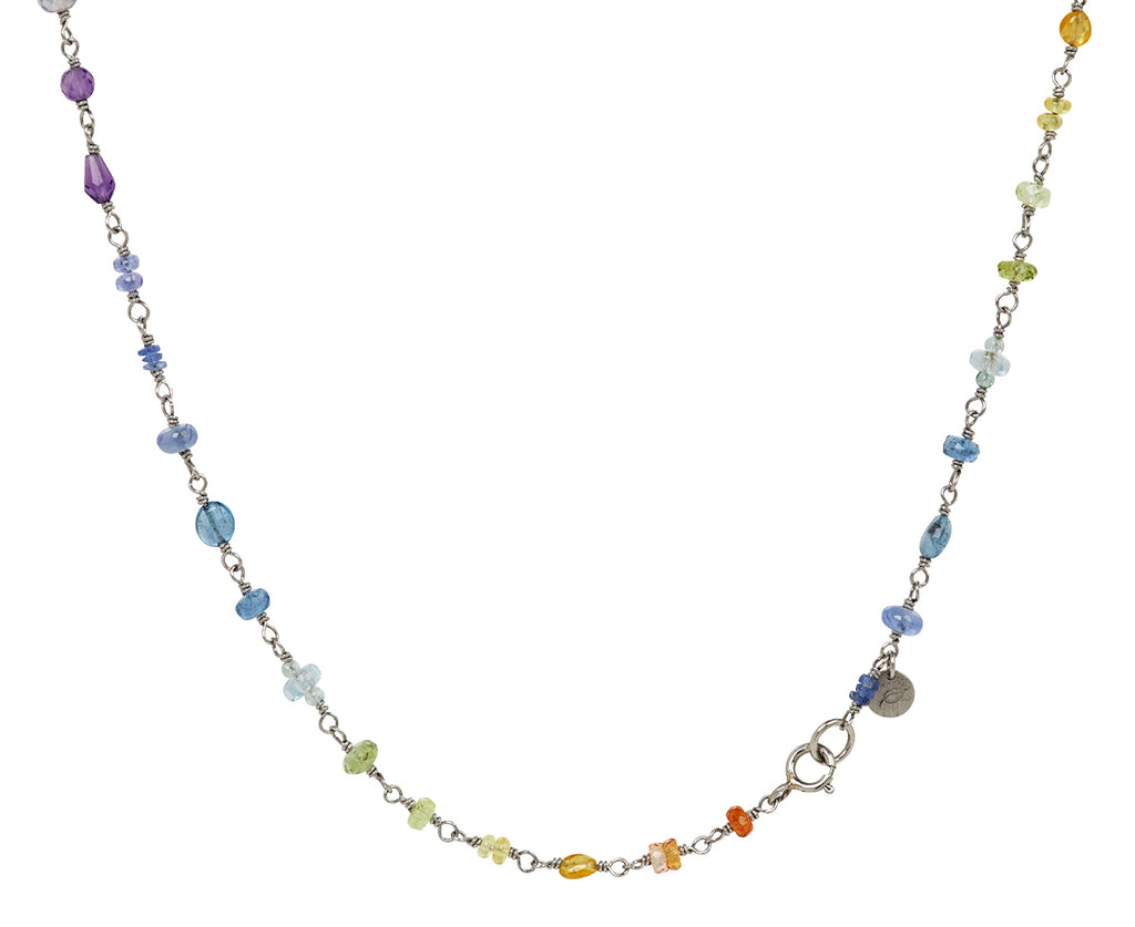 Platinum Rainbow Spun Sugar Necklace