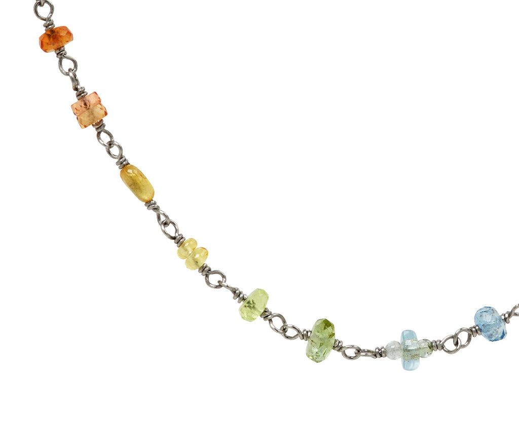 Platinum Rainbow Spun Sugar Necklace