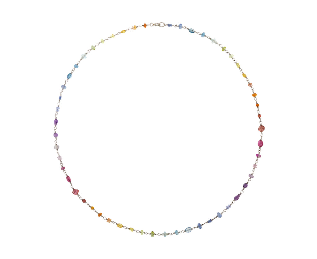Platinum Rainbow Spun Sugar Necklace