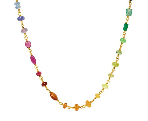 Mallary Marks Rainbow Multi-Gem Spun Sugar Necklace