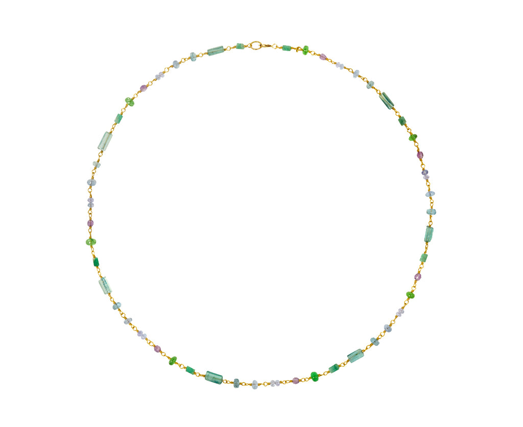 Mallary Marks Multi-Gem Spun Sugar Necklace - Top Down