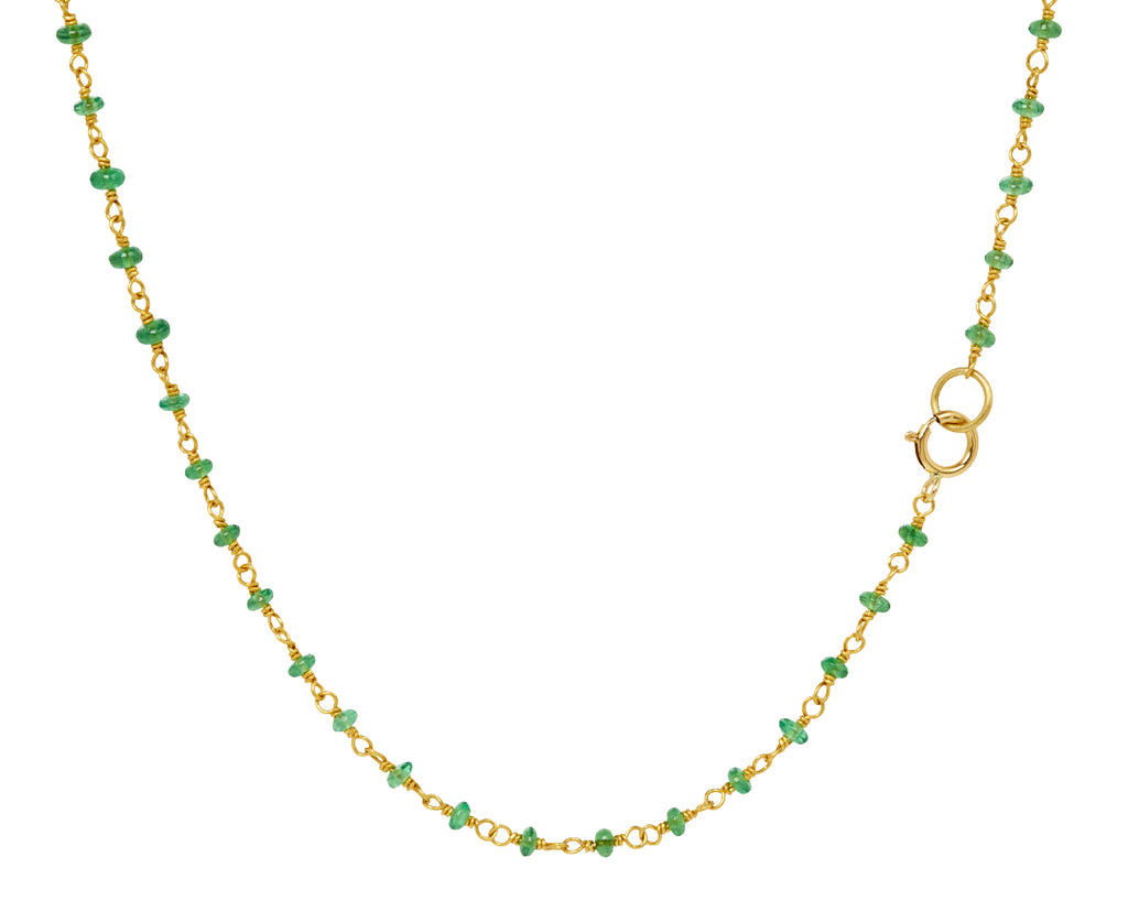 Tsavorite Garnet Spun Sugar Pendant Necklace