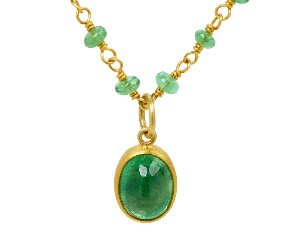 Tsavorite Garnet Spun Sugar Pendant Necklace