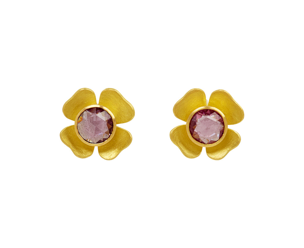 Pink Sapphire Zina Stud Earrings - TWISTonline 