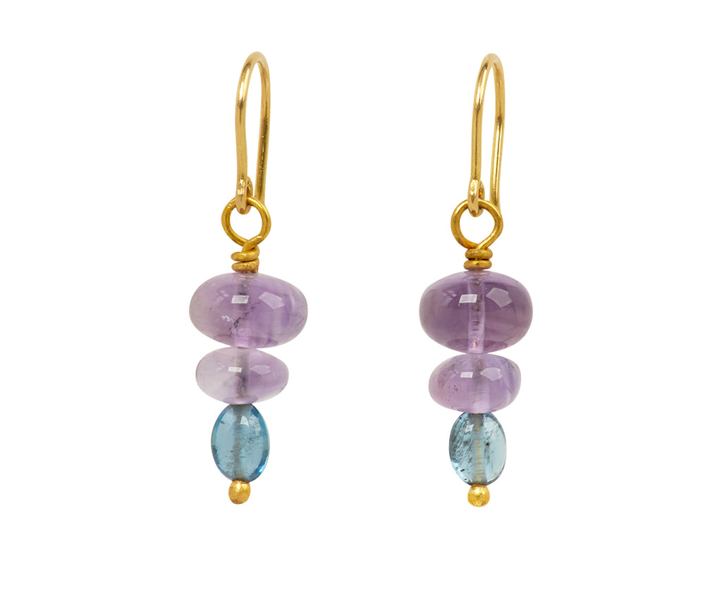 Mallary Marks Spun Sugar Amethyst and Aquamarine Earrings