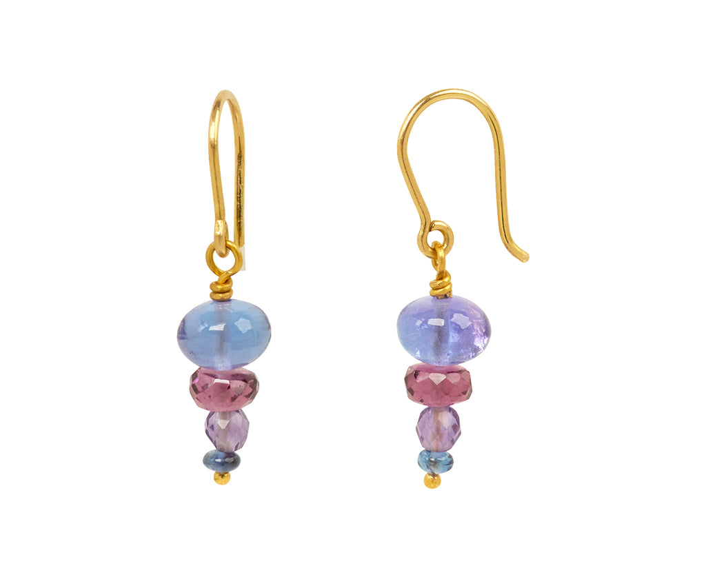 Mallary Marks Spun Sugar Multi Gem Earrings - side