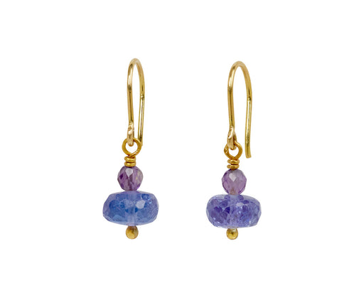 Mallary Marks Spun Sugar Emerald and Aquamarine Earrings