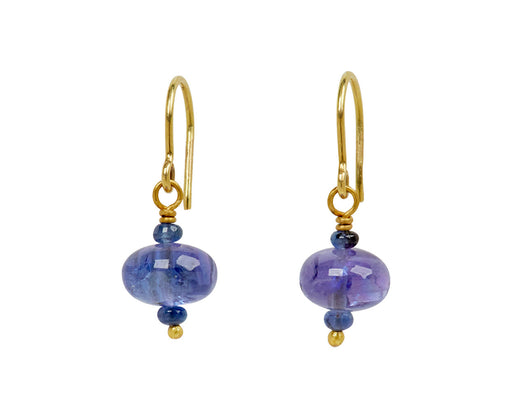 Mallary Marks Spun Sugar Blue Sapphire and Tanzanite Earrings