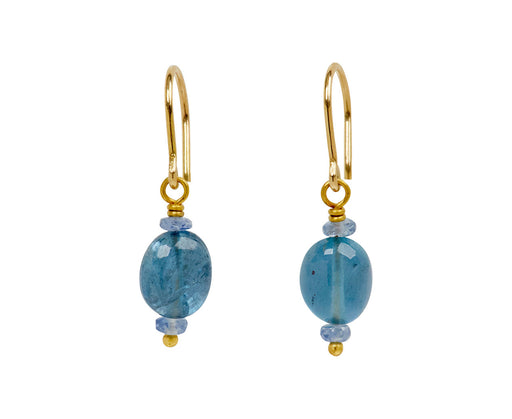 Mallary Marks Spun Sugar Blue Sapphiure and Aquamarine Earrings