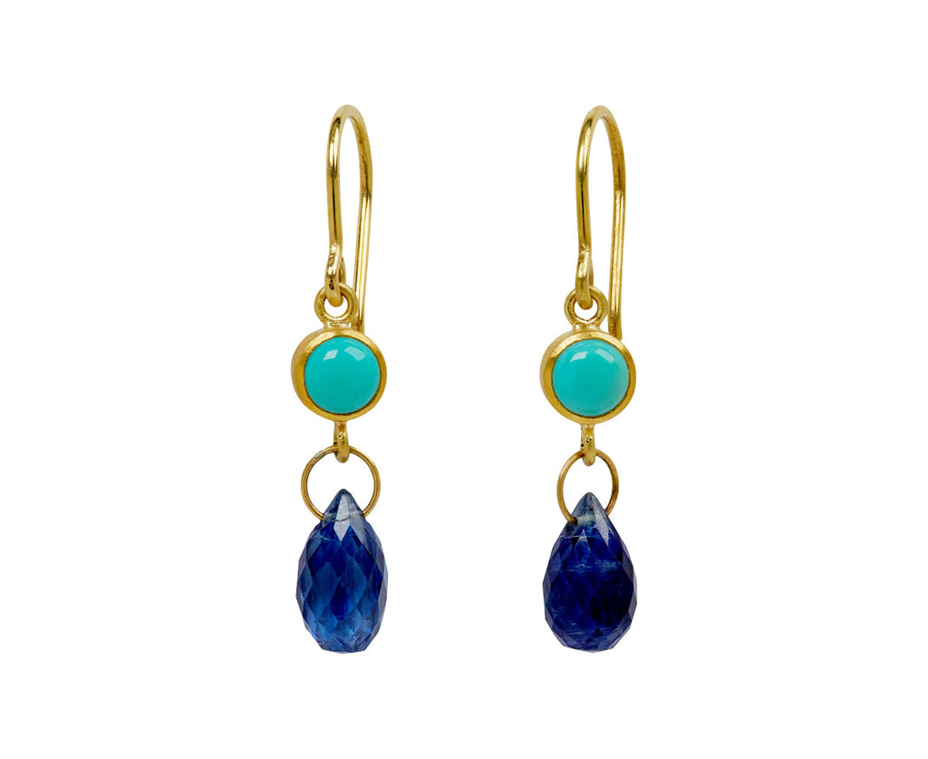 Mallary Marks Turquoise and Kyanite Apple & Eve Earrings