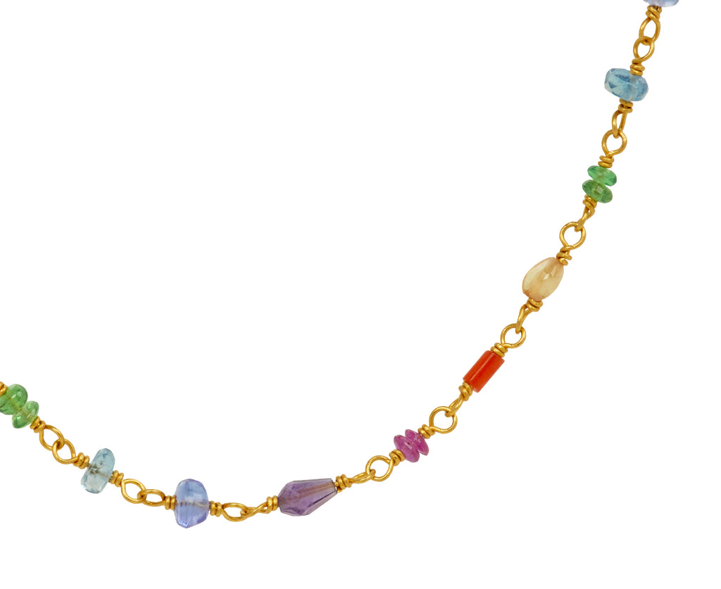 Bright Rainbow Multi-Gem Spun Sugar Necklace - TWISTonline 