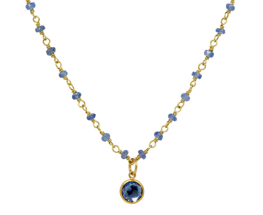 Blue Sapphire Spun Sugar Necklace