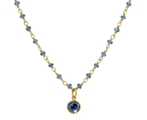 Blue Sapphire Spun Sugar Necklace