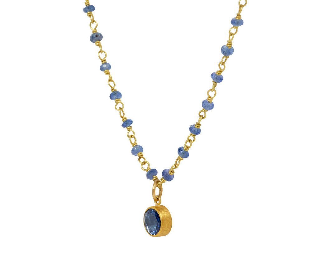 Blue Sapphire Spun Sugar Necklace