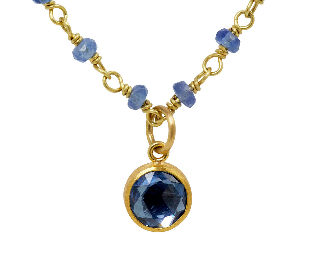 Blue Sapphire Spun Sugar Necklace
