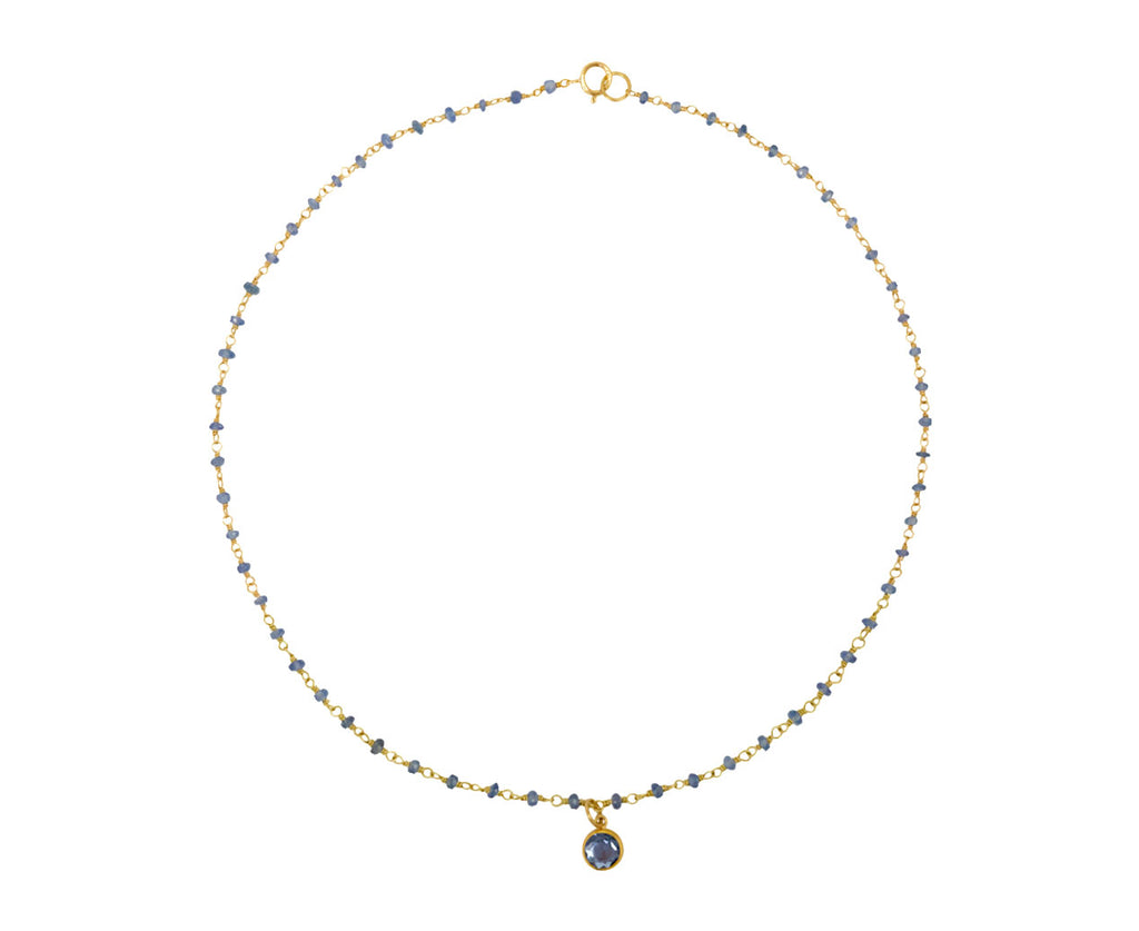 Blue Sapphire Spun Sugar Necklace