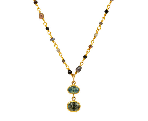 Sapphire, Pearl and Moonstone Spun Sugar Necklace - TWISTonline 