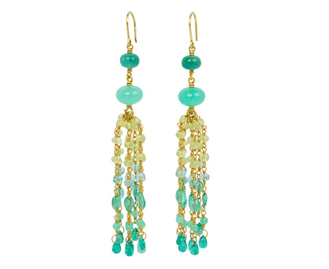 Green Dancing Confetti Earrings