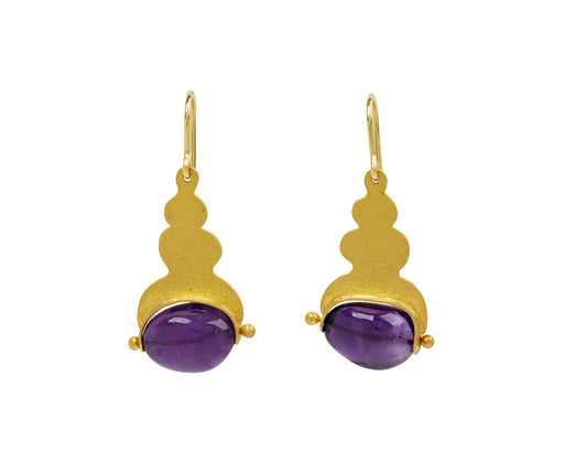Dark Amethyst Arp Earrings