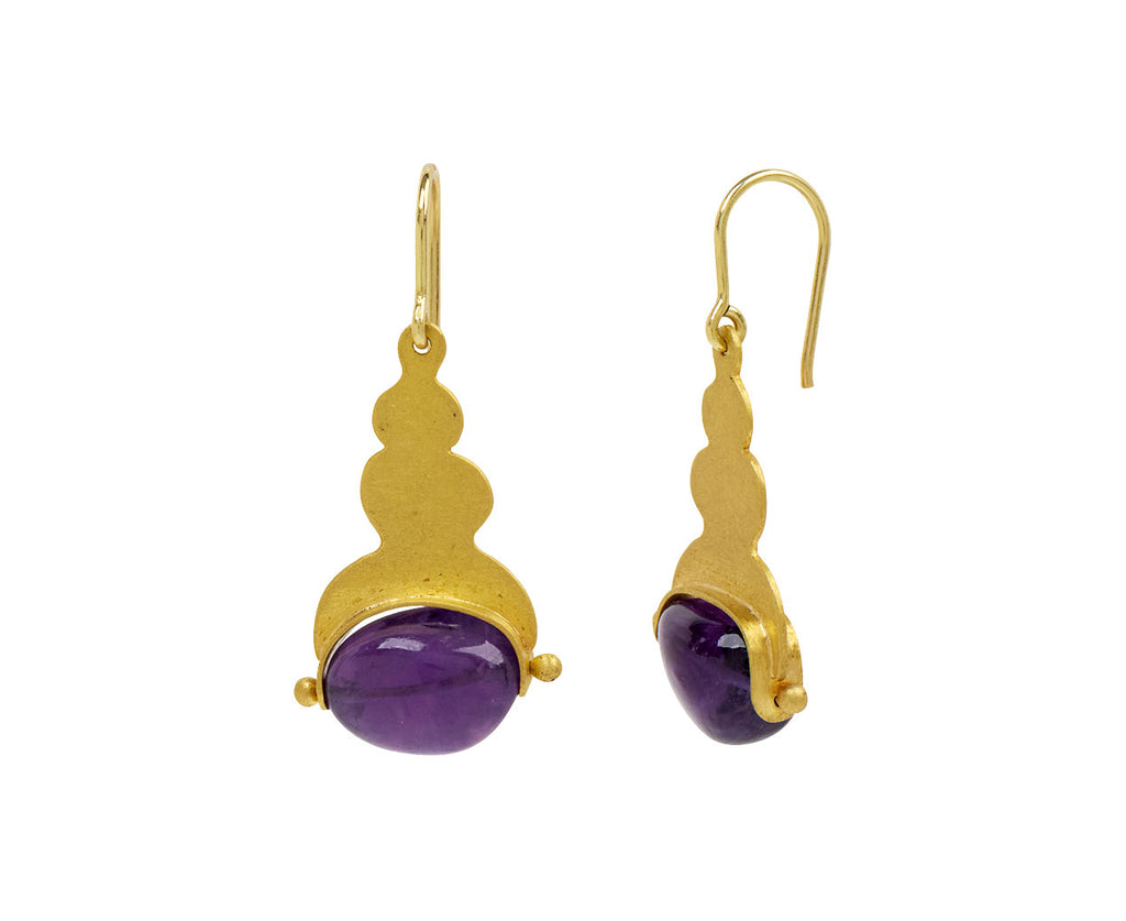 Dark Amethyst Arp Earrings