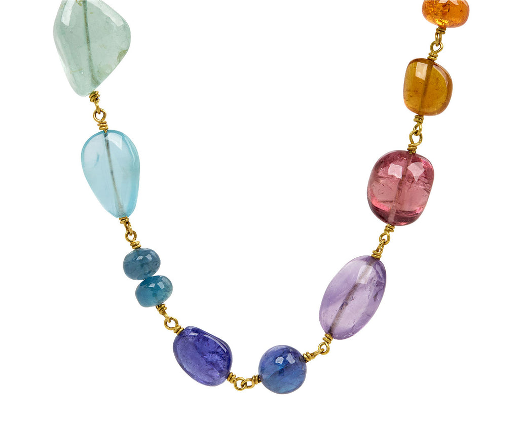 Large Rainbow Spun Sugar Necklace