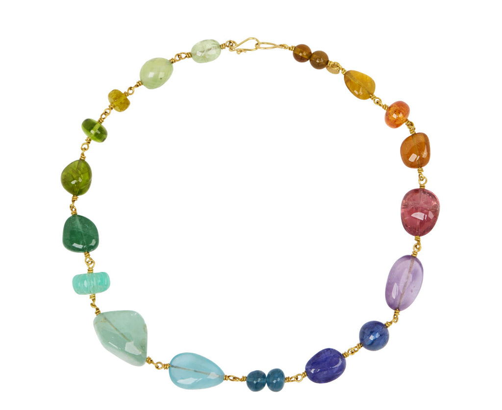 Large Rainbow Spun Sugar Necklace