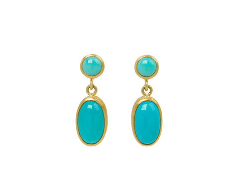 Mallary Marks Double Turquoise Bon Bon Stud Earrings