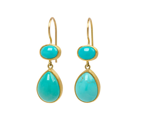 Mallary Marks Double Turquoise Bon Bon Earrings