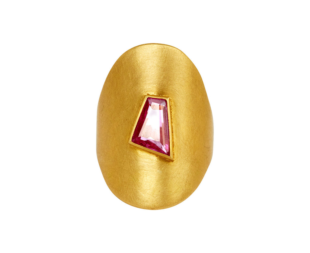 Mallary Marks Pink Sapphire Quadrilateral Large Signet Ring