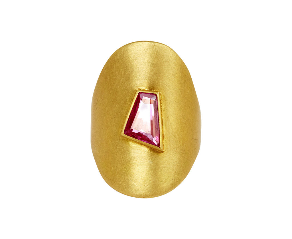 Mallary Marks Pink Sapphire Quadrilateral Large Signet Ring