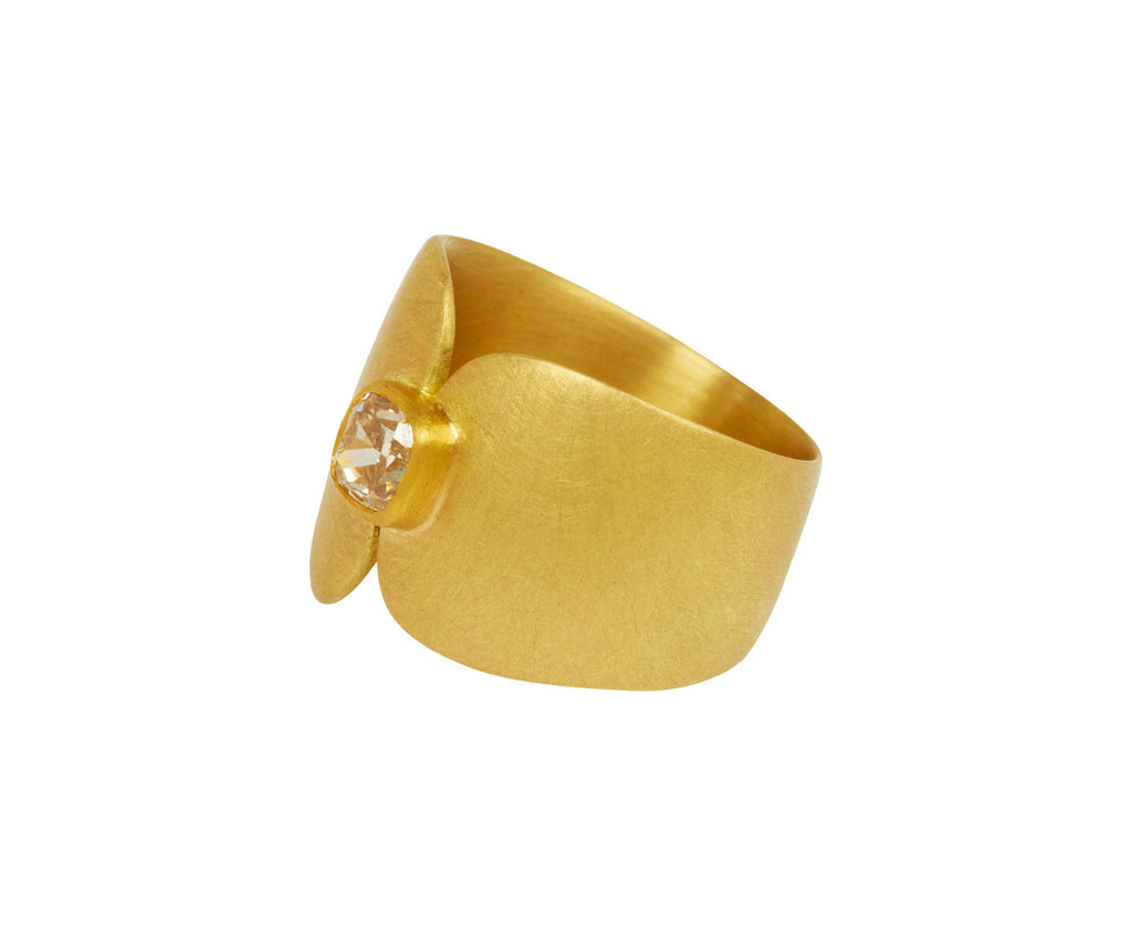 Mallary Marks Champagne Cushion Cut Diamond Danish Ring - side