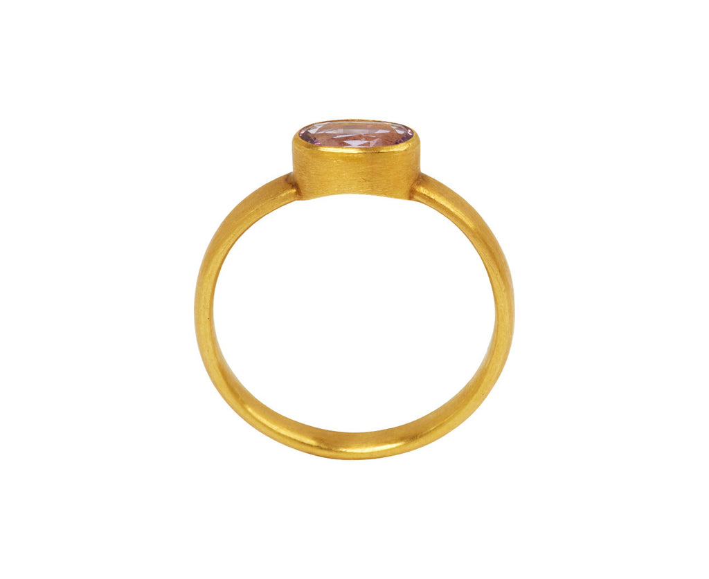Mallary Marks Pink Sapphire Single Stone Ring - top down