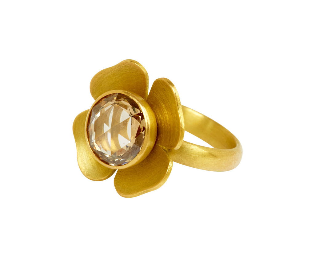 Mallary Marks Champagne Rose Cut Diamond Zina Ring - side