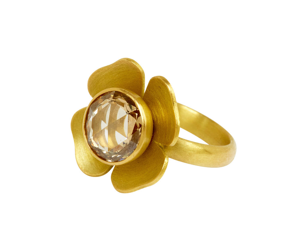 Mallary Marks Champagne Rose Cut Diamond Zina Ring - side