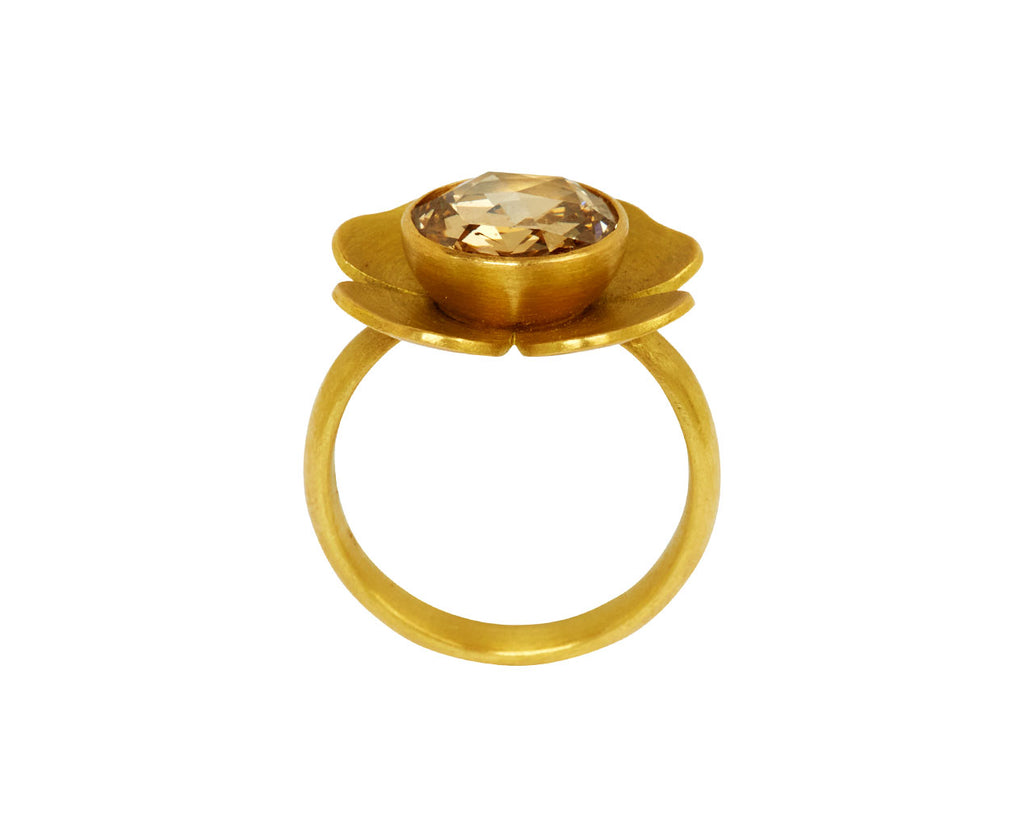 Mallary Marks Champagne Rose Cut Diamond Zina Ring - top down