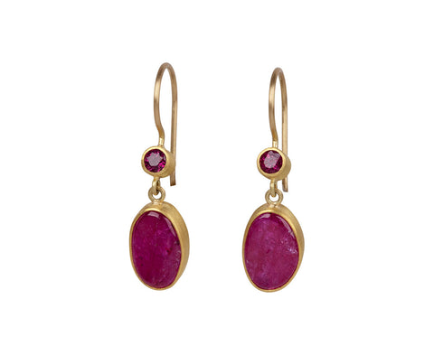 Double Ruby Bon Bon Earrings