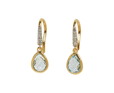 Blue Topaz Drop Earrings - TWISTonline 