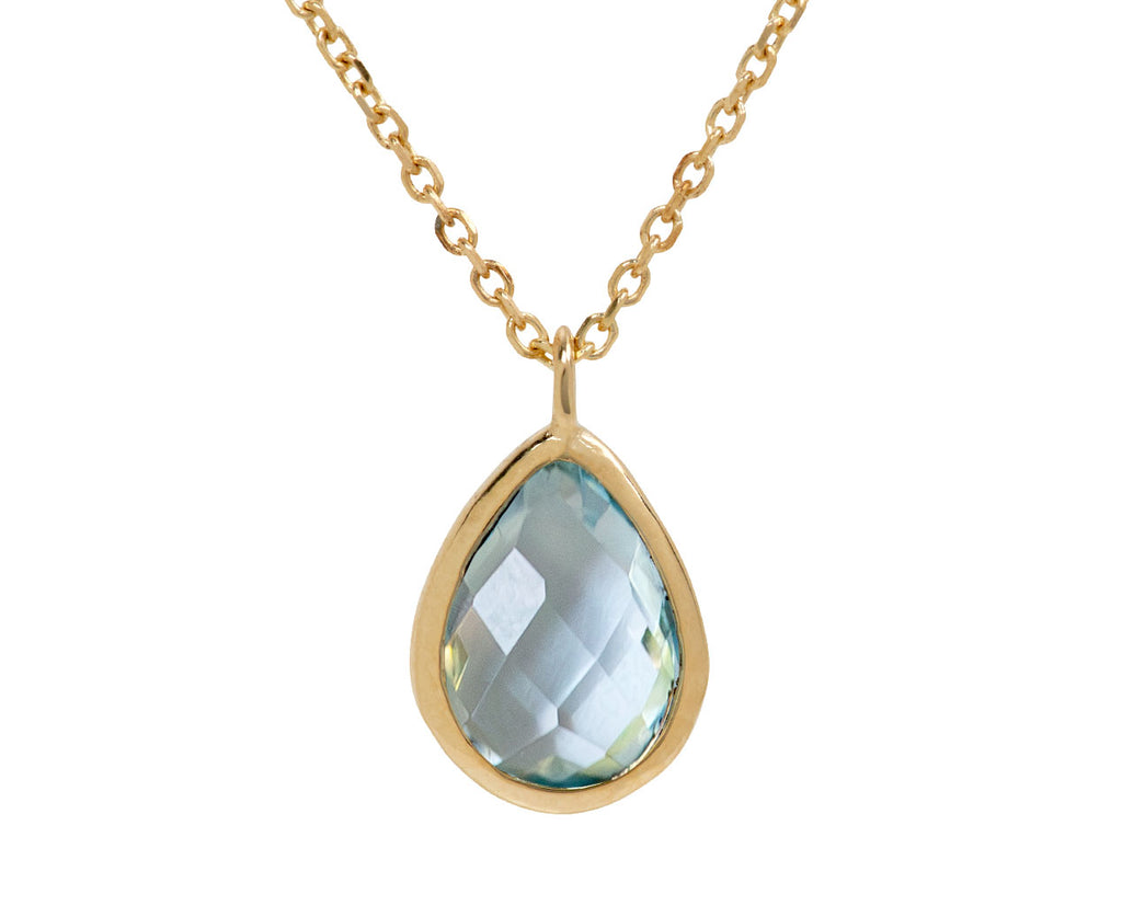 Mateo Blue Topaz Pendant Necklace - Closeup