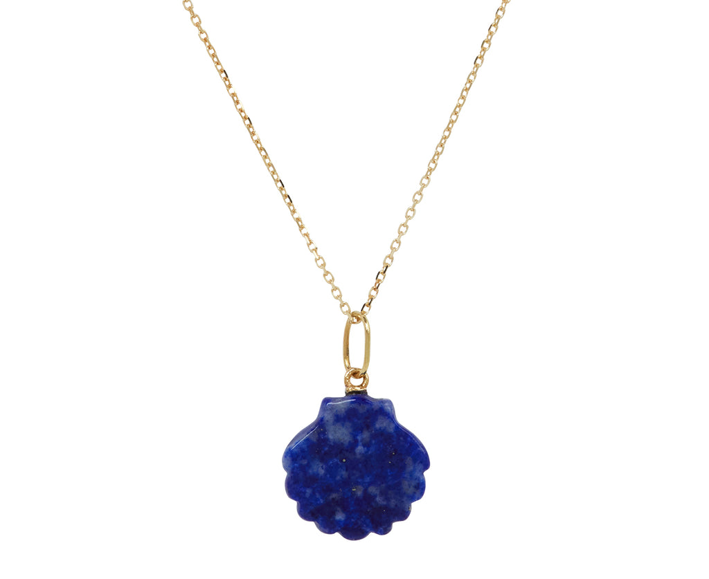 Lapis and Diamond Venus Pendant Necklace