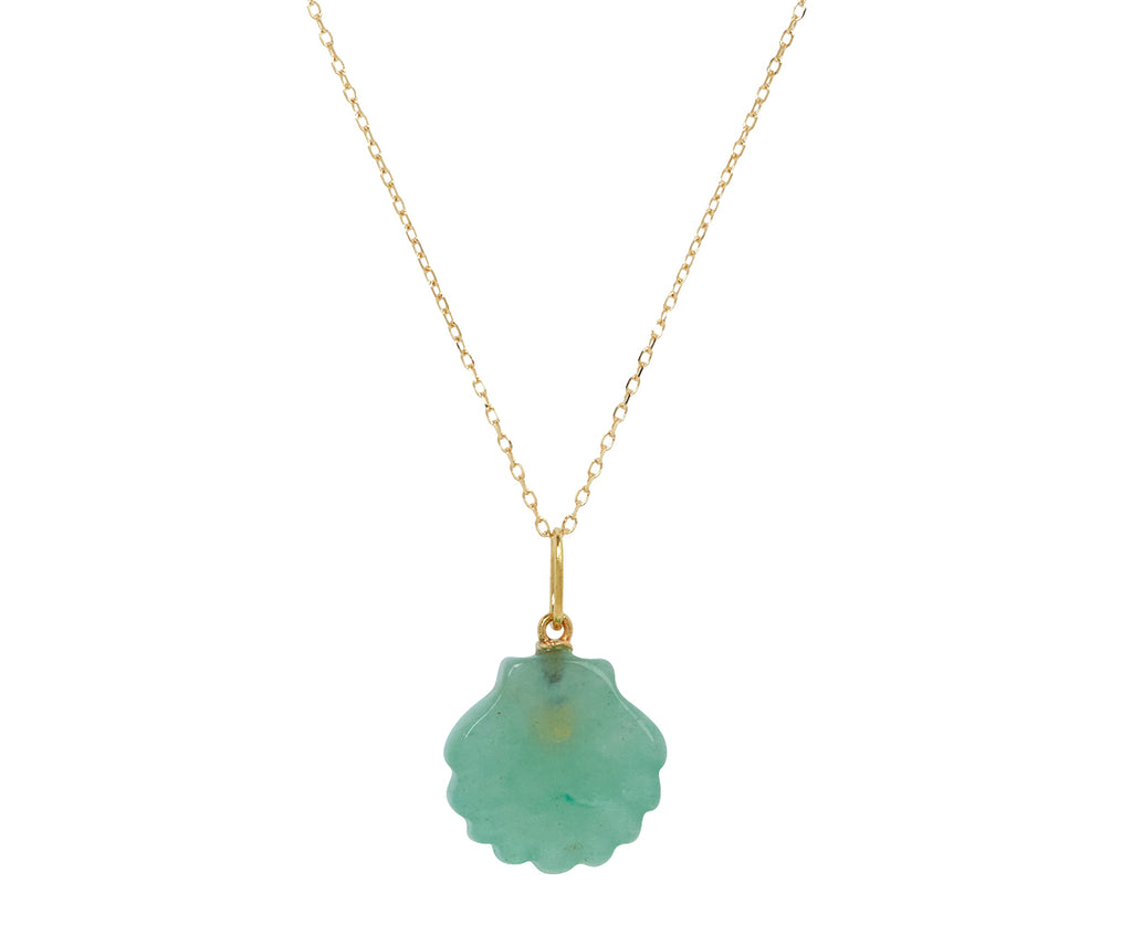 Jade and Diamond Venus Pendant Necklace