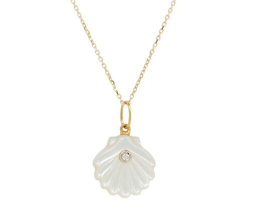 Mother-of-Pearl and Diamond Venus Pendant Necklace