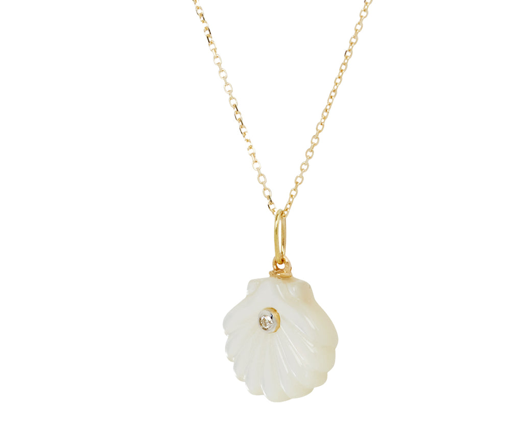 Mother-of-Pearl and Diamond Venus Pendant Necklace