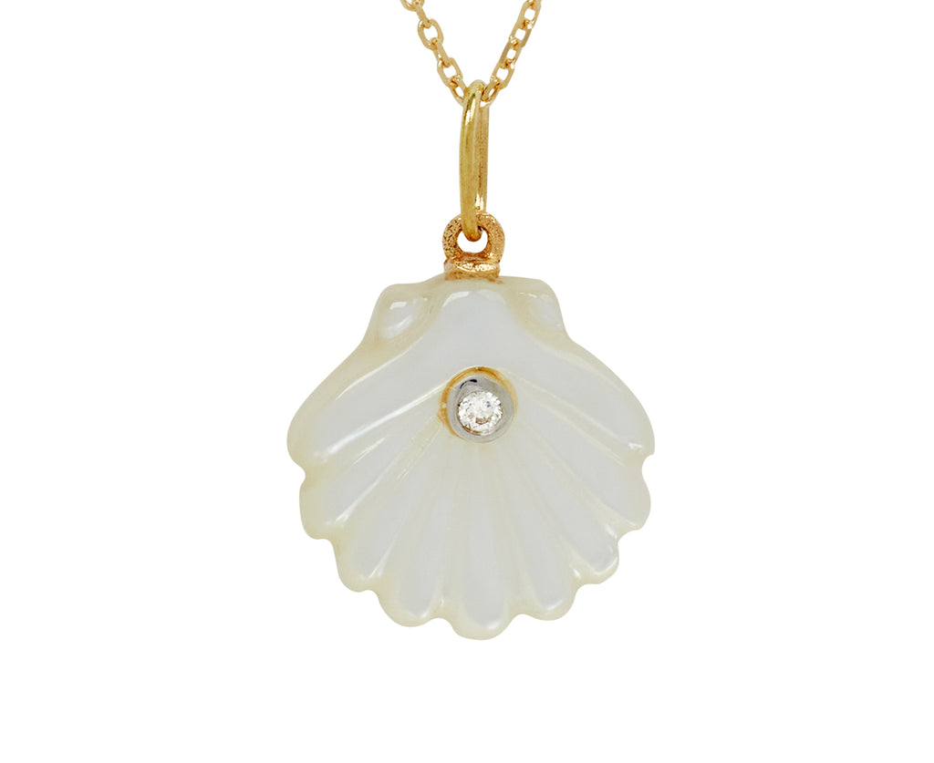Mother-of-Pearl and Diamond Venus Pendant Necklace