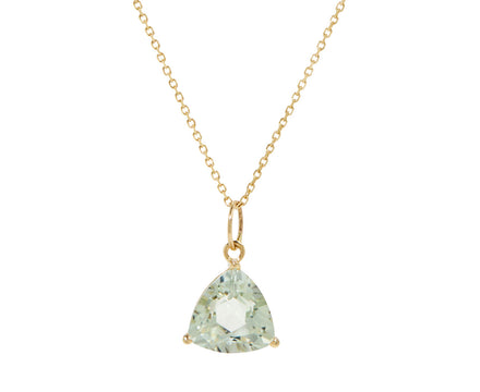 Trillion Green Amethyst Pendant Necklace - TWISTonline 