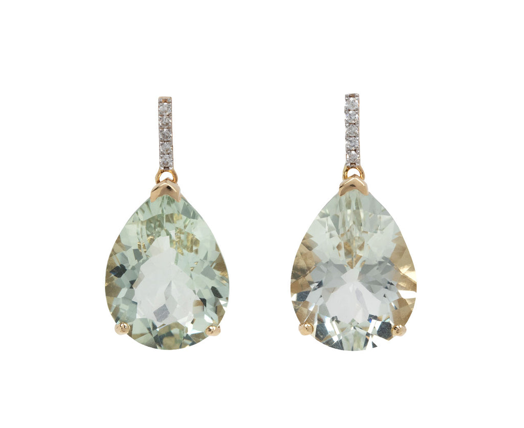 Mateo Green Amethyst Pear Drop Earrings