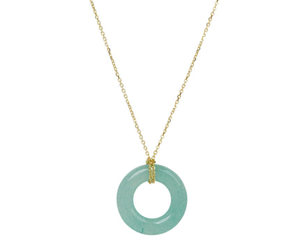 Mateo Jade Donut Pendant Necklace