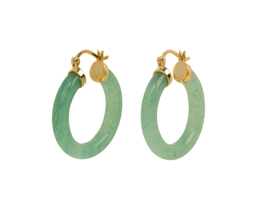 Jade Hoop Earrings